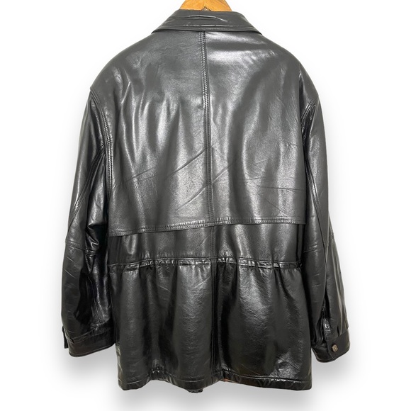 London Fog Black Vintage Leather Jacket - Picture 5 of 11